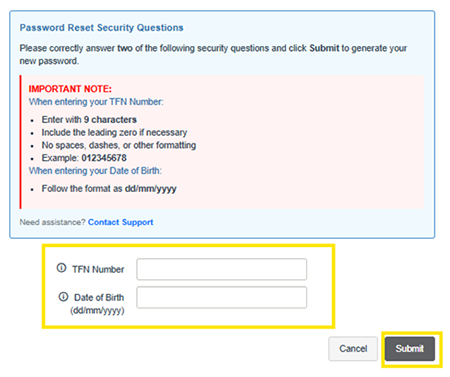 Security questions