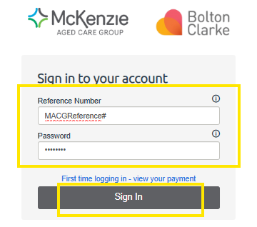 Sign in with reference