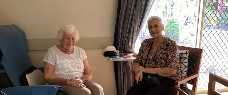 Julie and Doreen reuniting at Galleon Gardens Julie and Doreen reuniting at Galleon Gardens