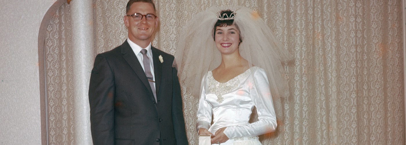 Neil and Dale, Redleaf Manor residents, on their wedding day 64 years ago
