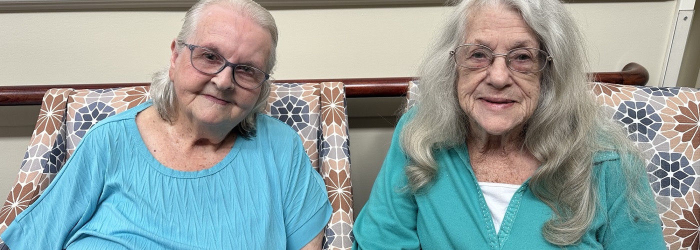 Coastal Waters residents and friends Shirley and Barbara