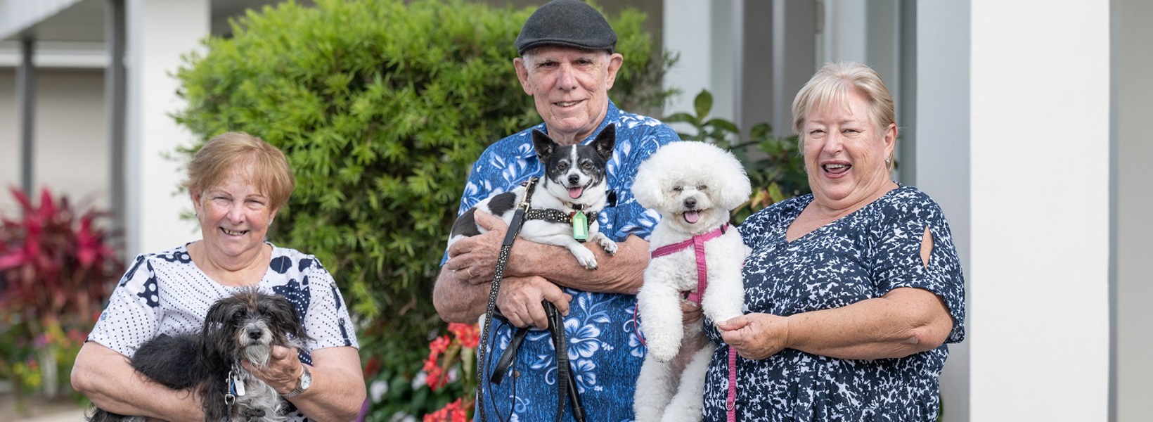 Breezes residents enjoy a stroll with their pups Breezes residents enjoy a stroll with their pups