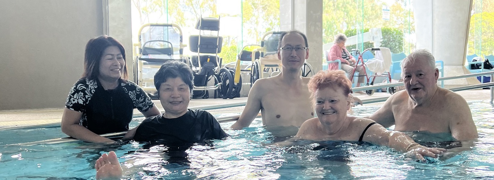 Highwood Court residents enjoy hydrotherapy.jpg Highwood Court residents enjoy hydrotherapy.jpg