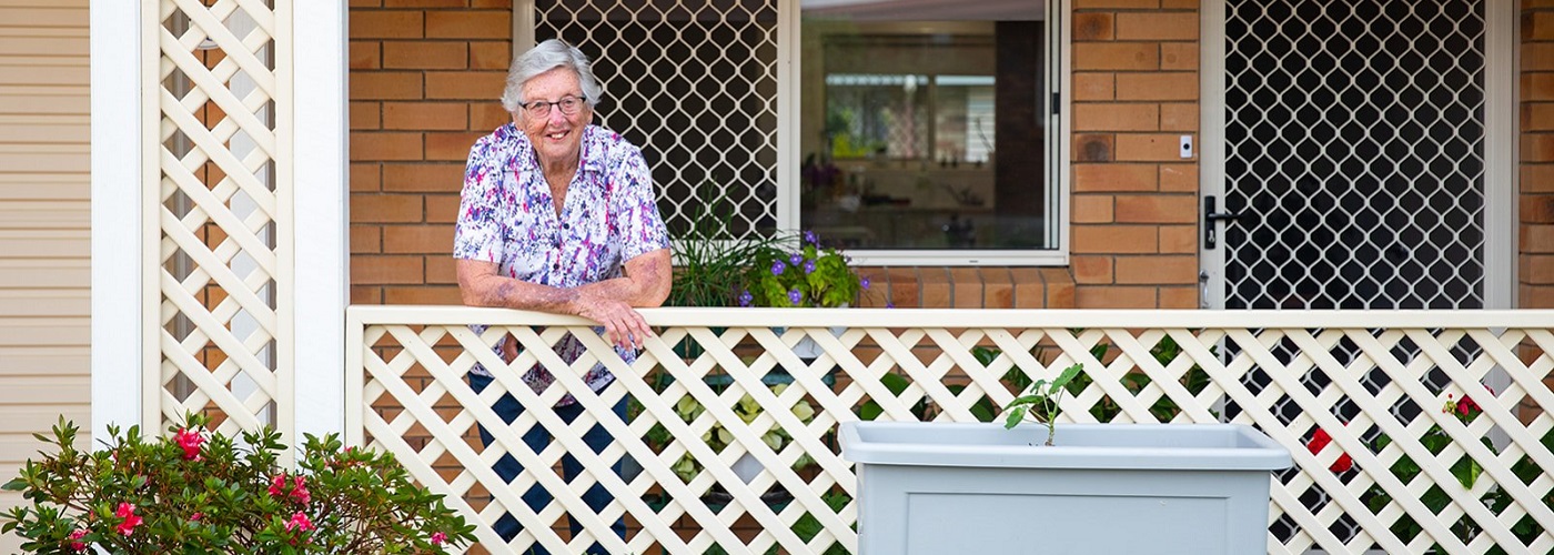 Janice outside her Baycrest home