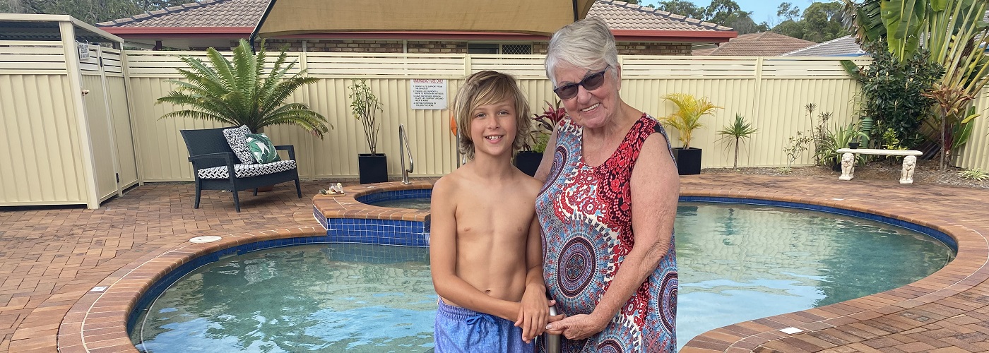 Margaret and her grandson