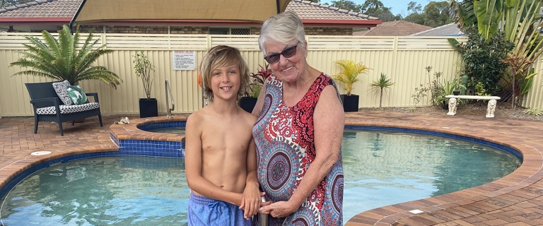 Margaret and her grandson Margaret and her grandson