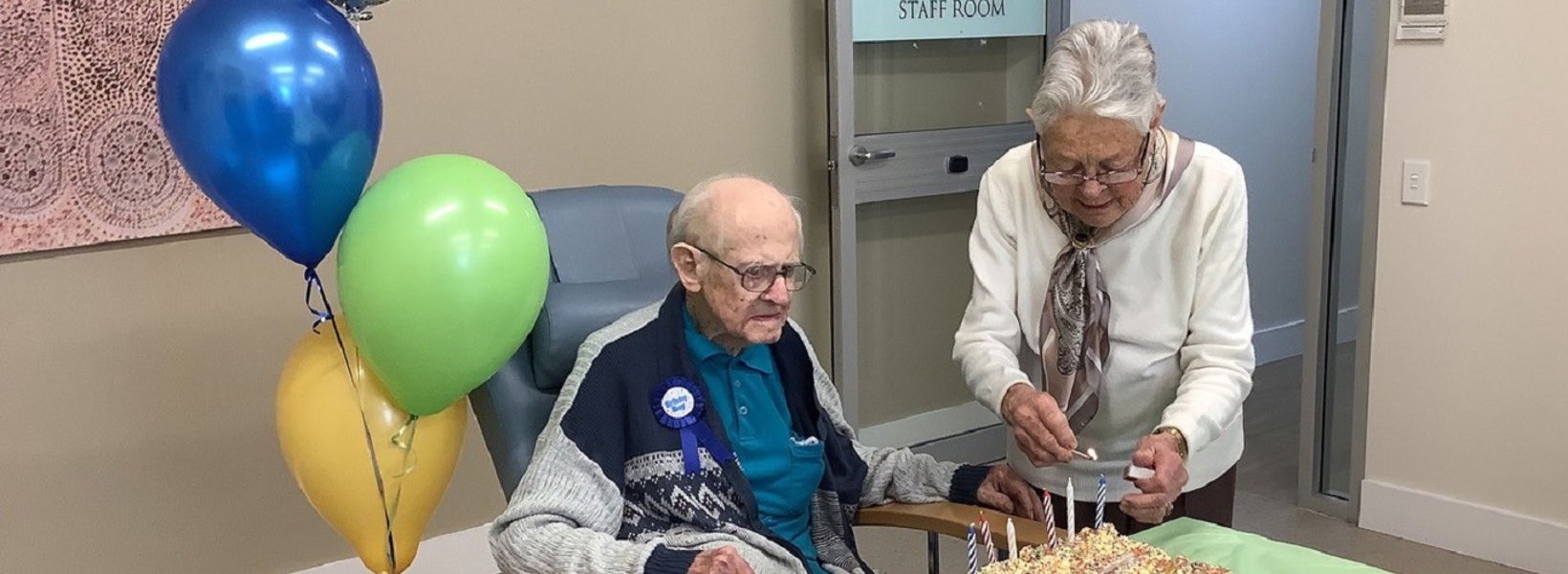 Mervyn and his wife celebrating his birthday together Mervyn and his wife celebrating his birthday together