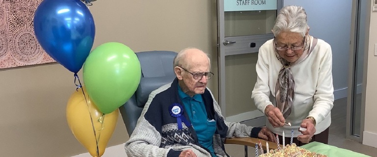 Mervyn and his wife celebrating his birthday together Mervyn and his wife celebrating his birthday together
