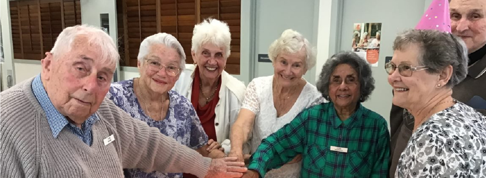 The original residents cutting the cake for the Birthday Bash The original residents cutting the cake for the Birthday Bash