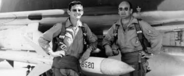 Noel on right with Bren Roberts F4 Phantom aircraft pilot_.jpg Noel on right with Bren Roberts F4 Phantom aircraft pilot_.jpg