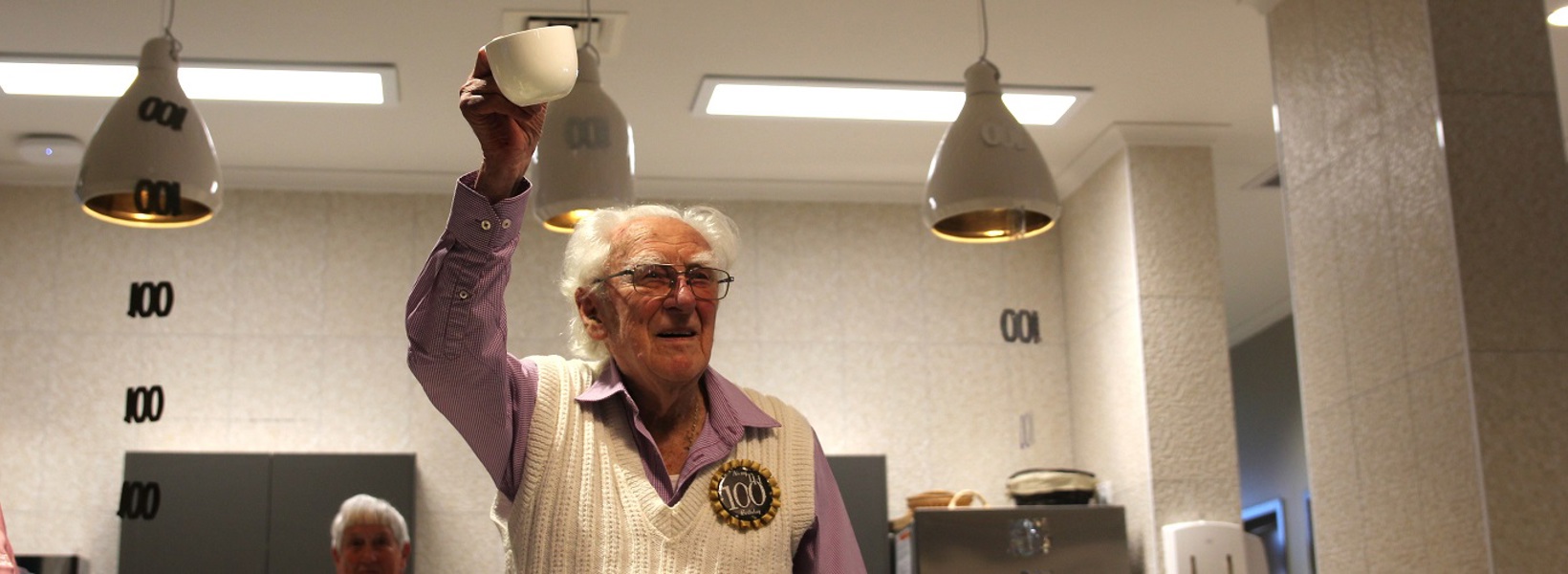 Ralph celebrating his 100th birthday at Westhaven.jpg Ralph celebrating his 100th birthday at Westhaven.jpg