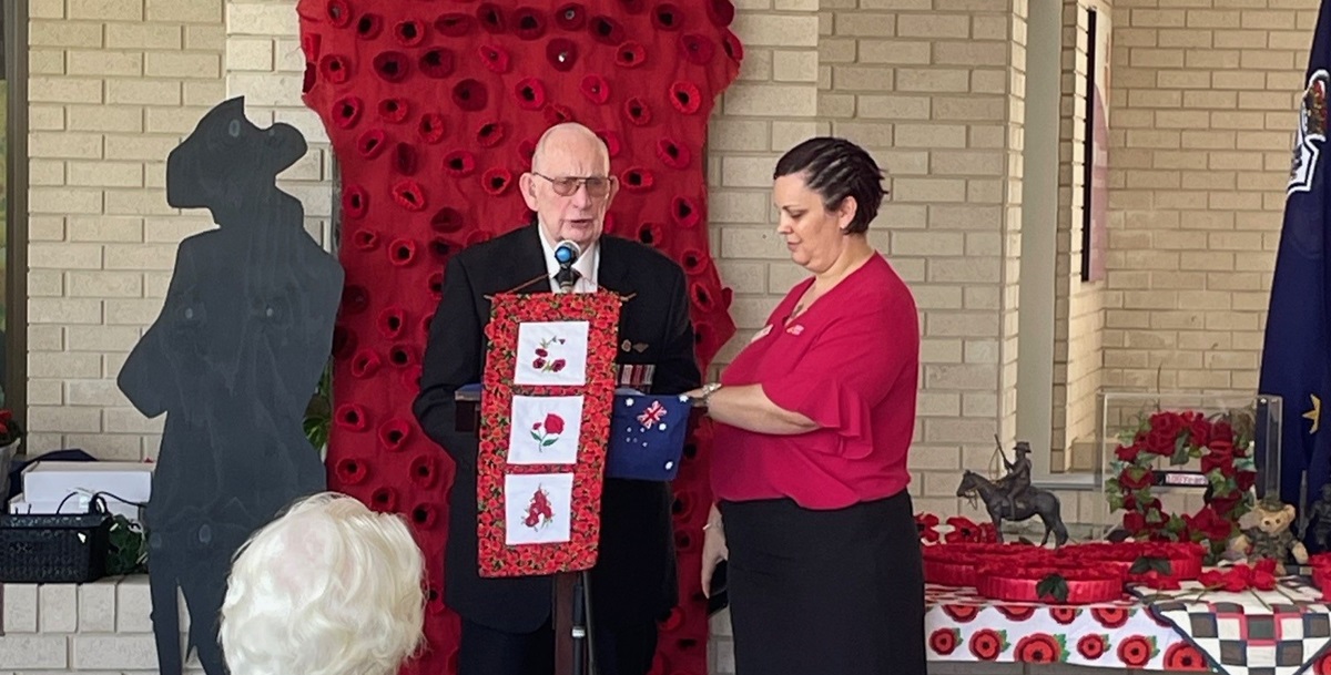 Fernhill resident Selwyn sharing his story on Remembrance Day