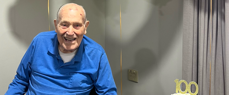 Vic celebrating his 100th birthday.png Vic celebrating his 100th birthday.png