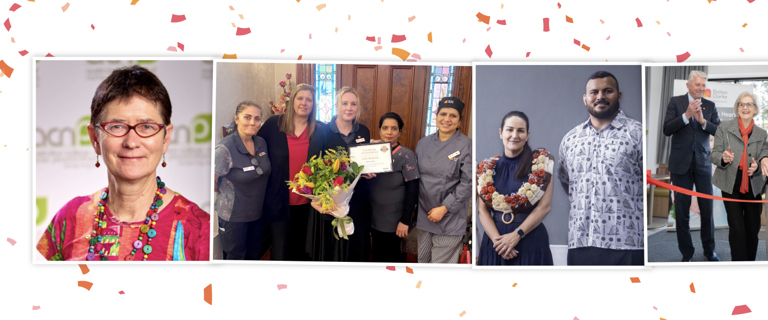 Team members from Greenwood residential home celebrating the brand launch. Team members from Greenwood residential home celebrating the brand launch.