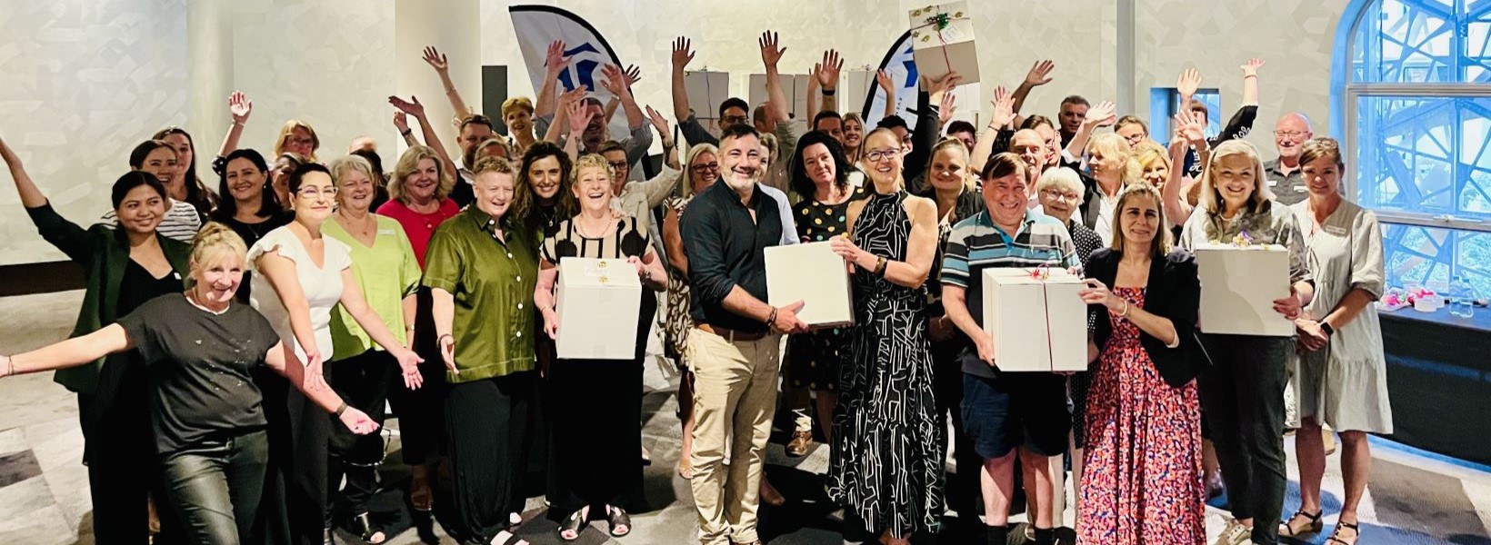 The retirement living team put together hampers for the homeless at the recent RL forum. The retirement living team put together hampers for the homeless at the recent RL forum.