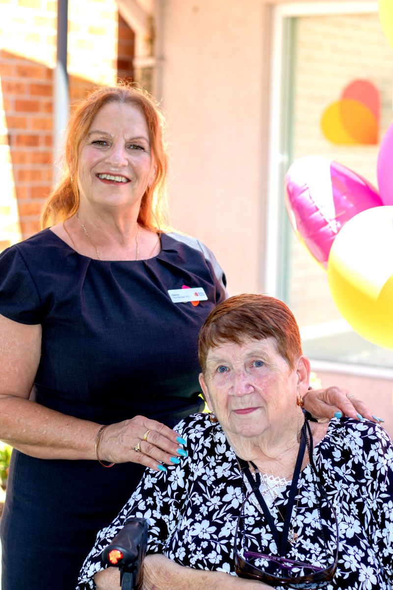 HCP Care Manager Dianne with client Ann at the opening of the Central Coast hub.